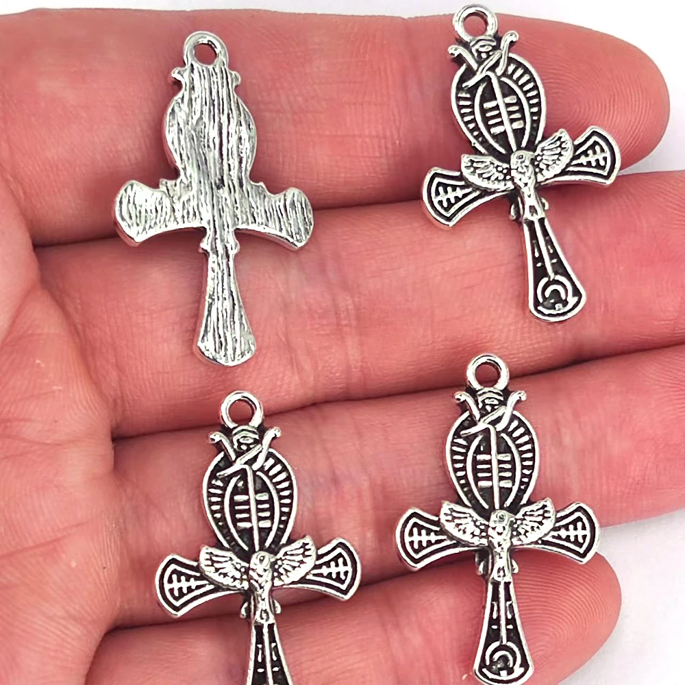10pcs Egyptian Cross of Life Pendant Eternal Life Talisman charm for DIY women man Accessories