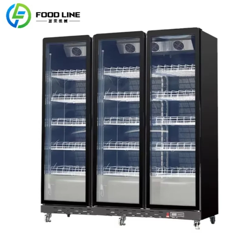 FL Single-Temperature Vertical Upright Beverage Cooler Air-Cooled Drink Freezer Display Glass Door Fridge Show Case for Sale