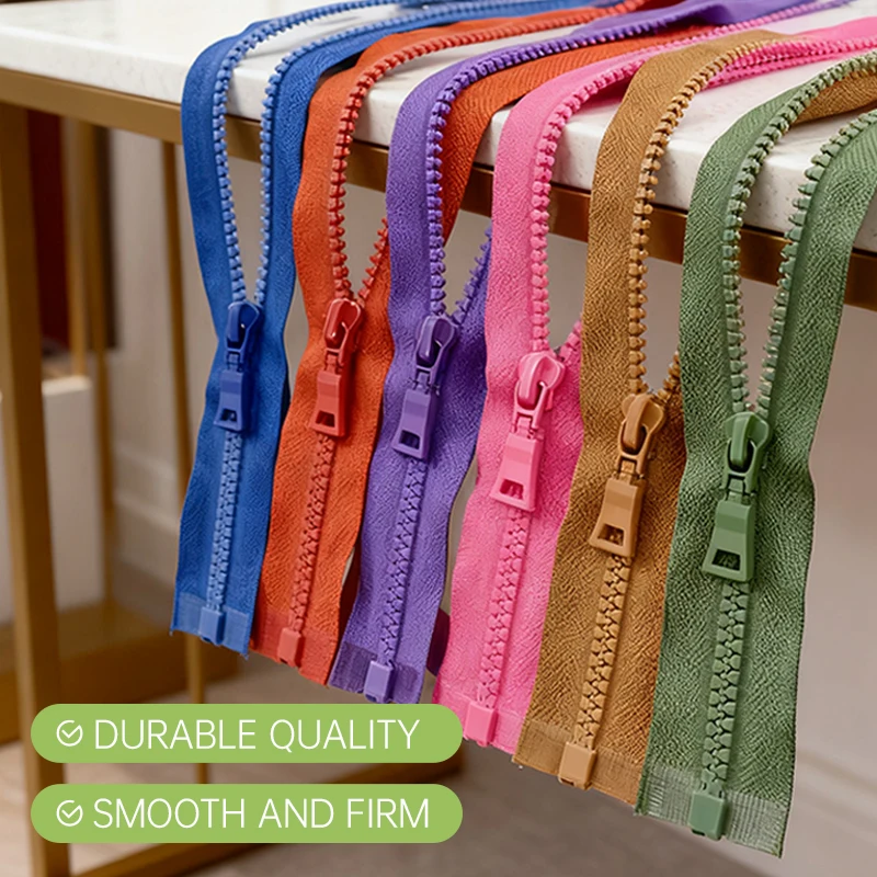 

5/10Pcs Separable Zipper 5# Resin Zippers 15-25cm Close-End 30-90cm Open-End Split Zip Decorative Sewing Zips Repair Kits