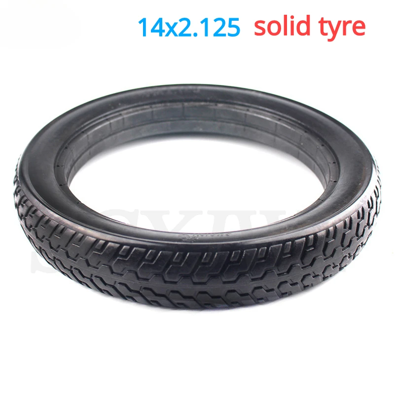 Solid Rubber Electric tire 14*2.125 Electrombile Tyre 14x2.125 Inflation-free Tire