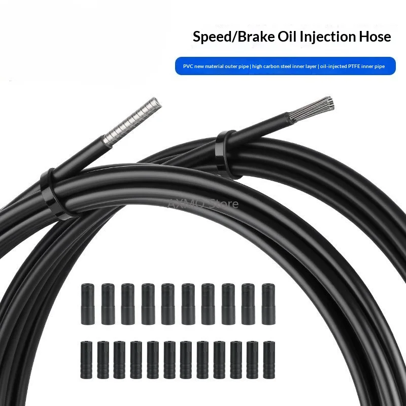 

Front Rear Brake Cable Housing Set 3 Meters Teflon Inner Core for Mountain Road Bike Brake Shift Cable Housing Bicycle Accessory