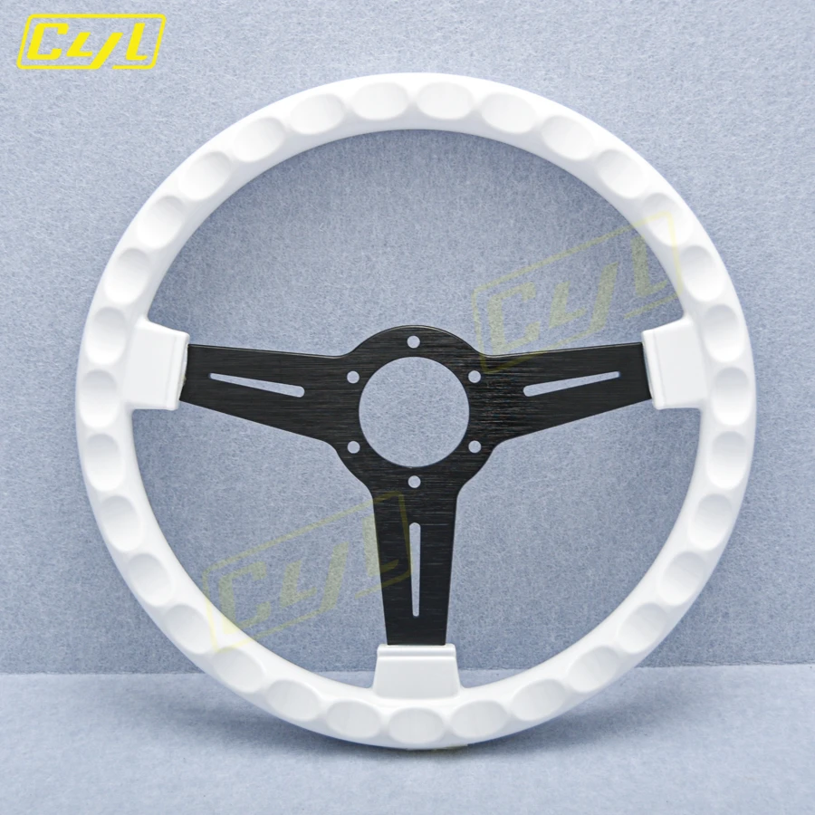 14inch 350mm JDM White ABS Steering Wheel Universal Racing Sports Steering Wheel Car Accessories