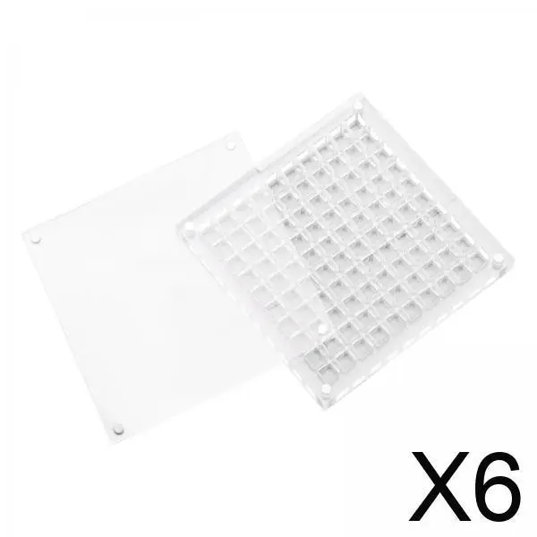 

6x Rhinestones Organizer Box with Seashell Design for Nail Art Supplies