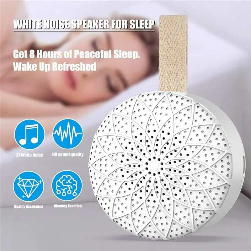 -آلة الضوضاء البيضاء لشهر نوفمبر - جهاز علاج صوتي محمول 24 صوتًا مهدئًا، مثالية للاستخدام في الأطفال والكبار في المنزل والسفر