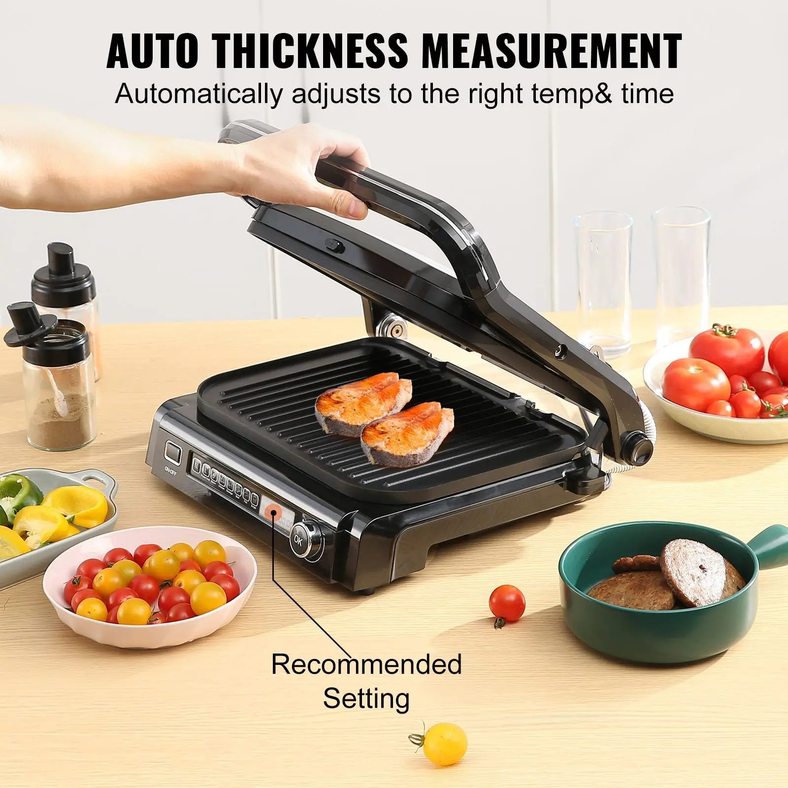 7 IN 1 Commercial Electric Griddle, 14.4