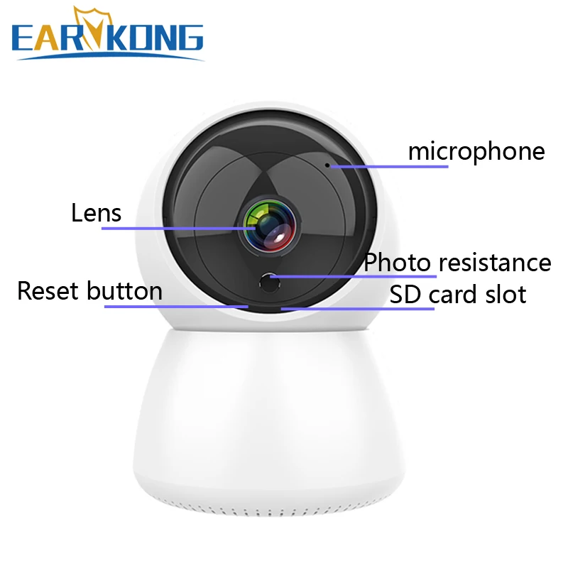 1080P HD Tuya WiFi Camera Home Burglar Security Alarm Camera Support Motion Tracking Function For Tuyasmart/Smart Life APP