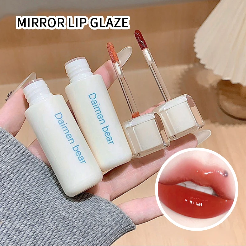 DaiMenBear Blue Oxygen Mirror Lip Gloss pseudo-natural Whitening for autumn and winter girls