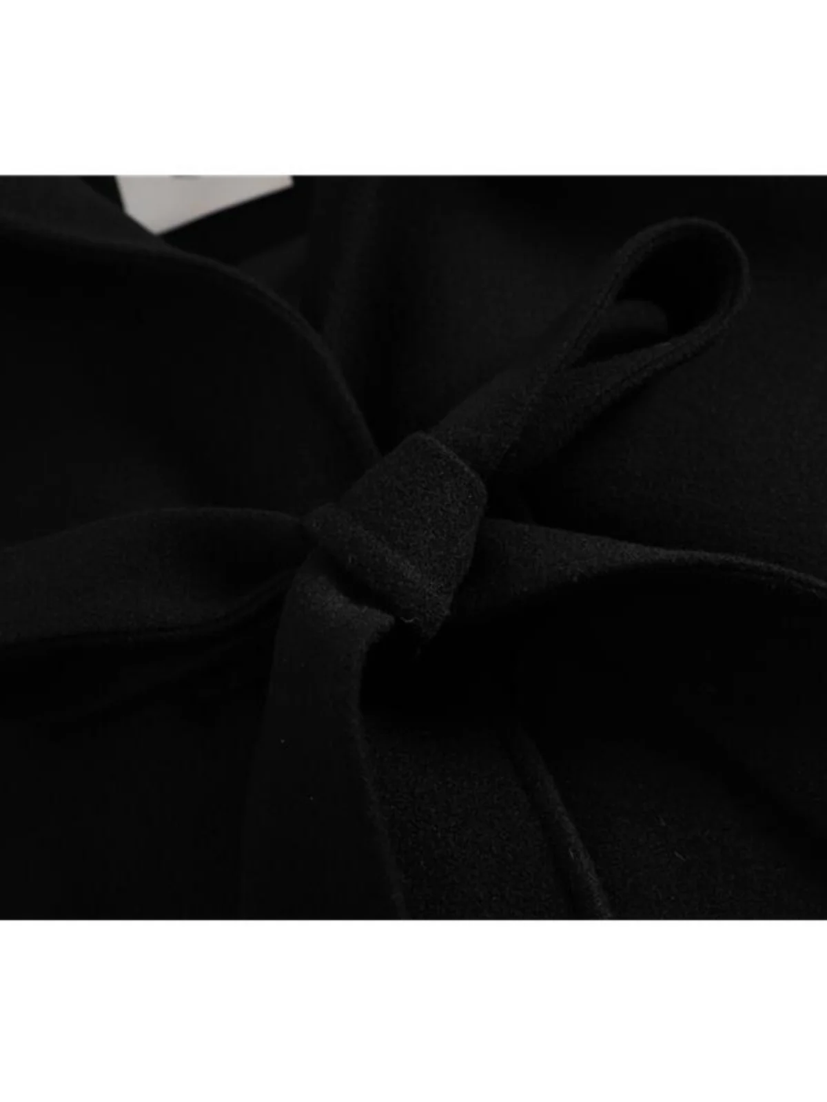 

HiHi Women's ort Coat Bla Woolen awl Cowl Ne V-Ne Long Sve Sweet Sle Autumn Winter New Arrival Ele Coat