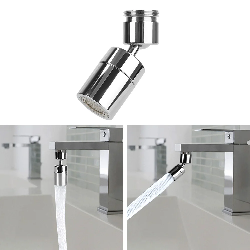Stainless Steel Splash-Proof Swivel Water Saving Nozzle Faucet Universal Faucet Kitchen Faucet 720°Rotation Bath Faucet