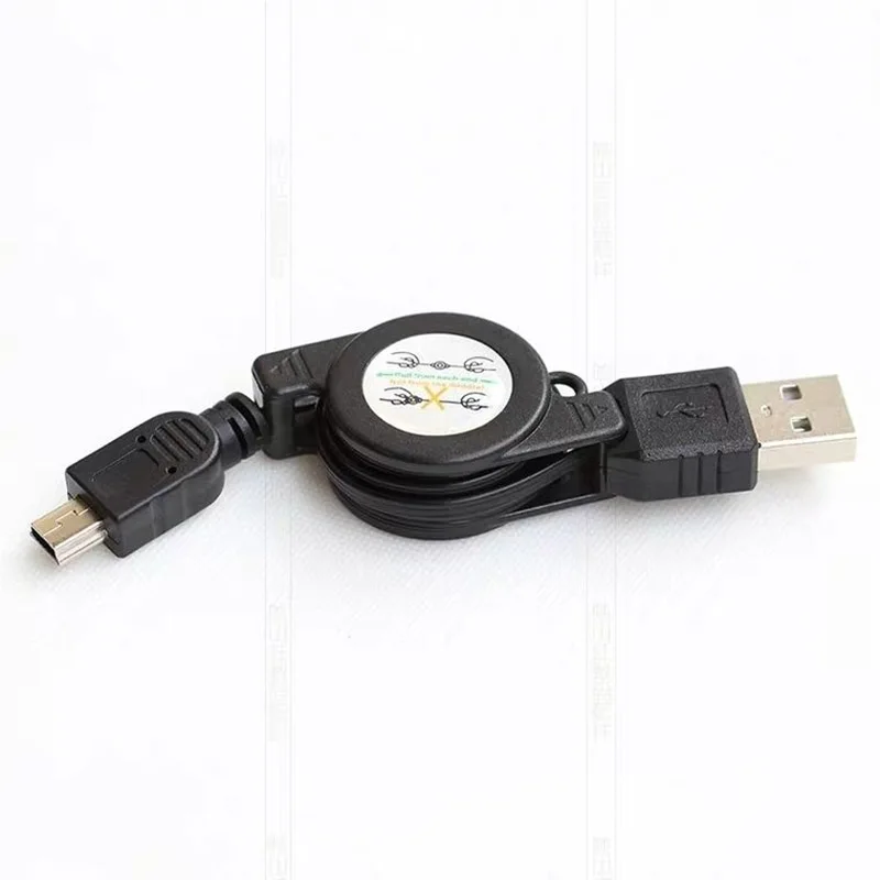 

Retractable MP3 Trapezoidal Small Port Data Cable USB 5P Cable Retractable Mini 5pin Expansion Cable