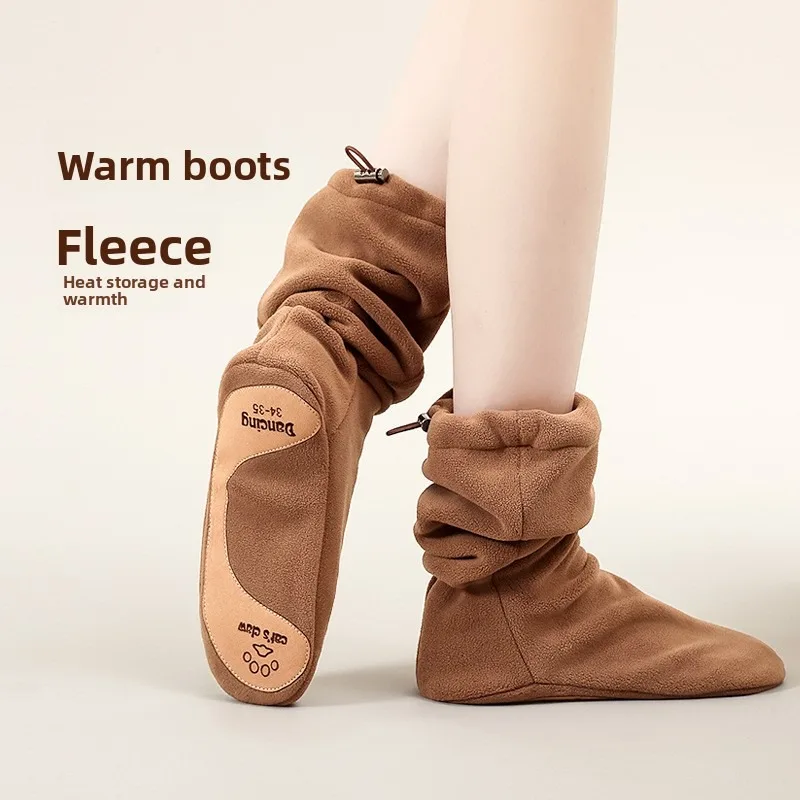 

Women Dance Shoes Winter Warm High Top Boots Thick Fleece Lined Ballet Slippers Soft Sole Practice Training All Sizes Available