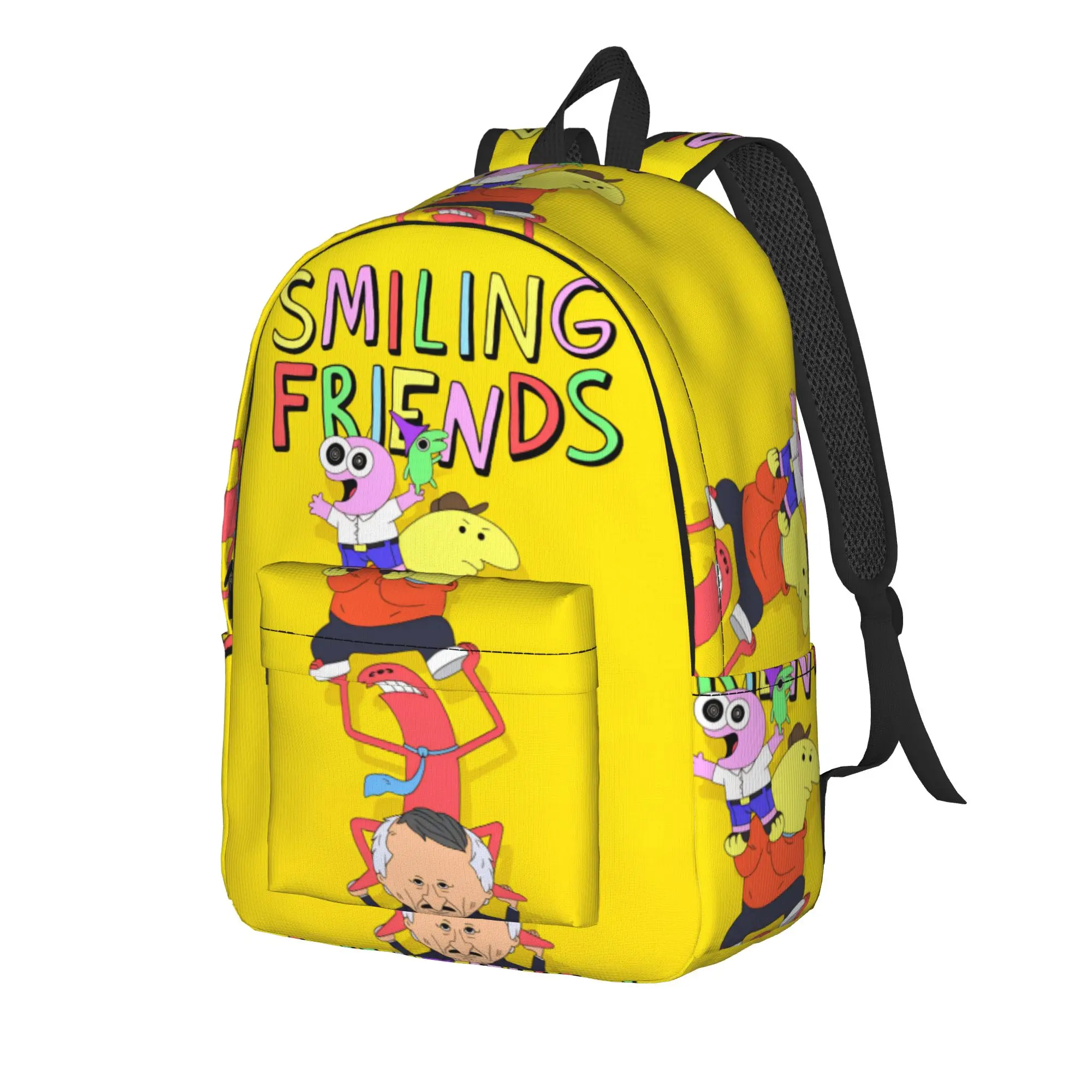 Smiling Friends Pim And Charlie Backpack Girl  Breathable Backpacks Polyester School Bags Outdoor Style High Quality Rucksack
