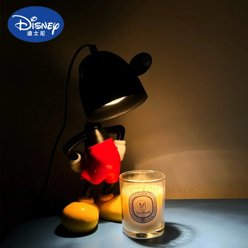 Veilleuse Disney pour décoration de chambre à coucher, lampe de table de style couple, jouets Kawaii, figurines d'action, tureMouse, Minnie Mouse, beurre, cadeau