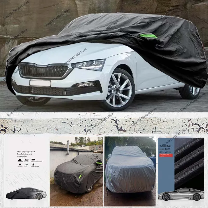 

Автомобильный чехол для Skoda Scala 2019-2024 210D-PU, уличные полностью автомобильные чехлы, всепогодные, водонепроницаемые, ветрозащитные, защита от солнца
