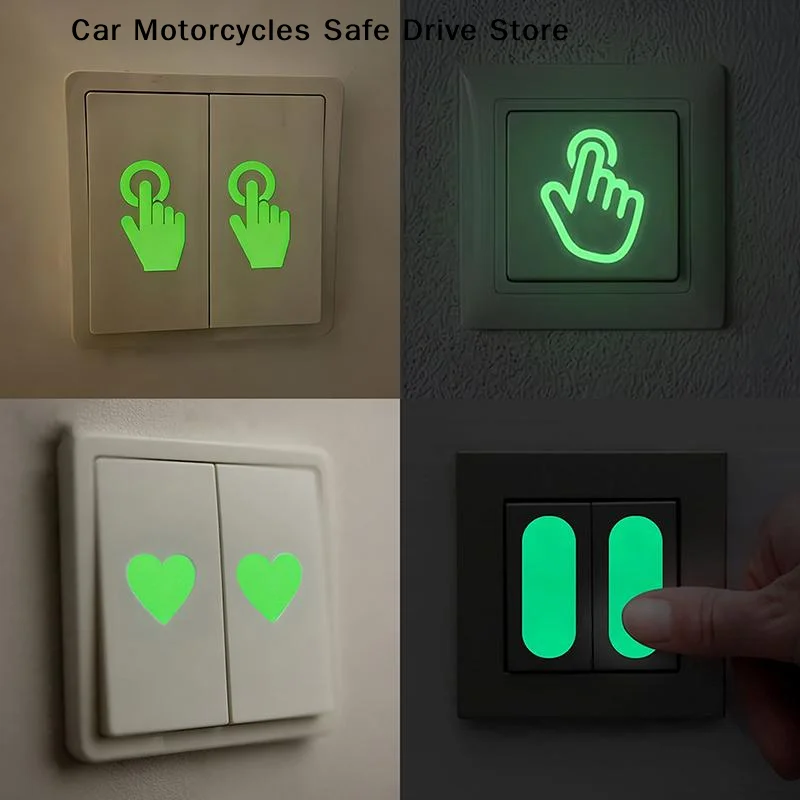 【M】Luminous Marking Stickers 3/20PCS for Switch Indicator Button Step Location Motorcycle Use at Night