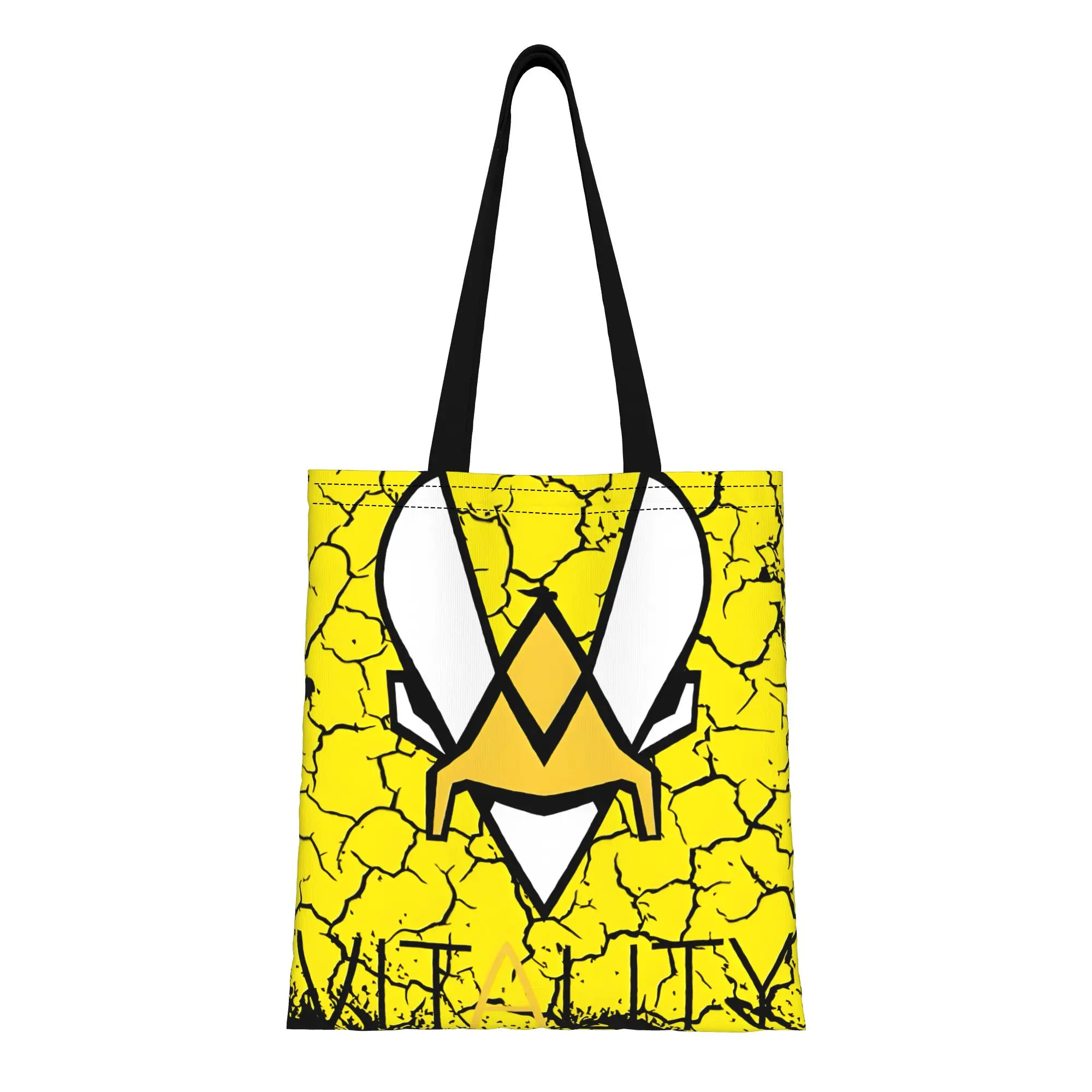 1PC Large Capacity Esports Champion FPS Game Fans VItality Canvas Tote Bag Foldable Chic Pattern No Closed Design