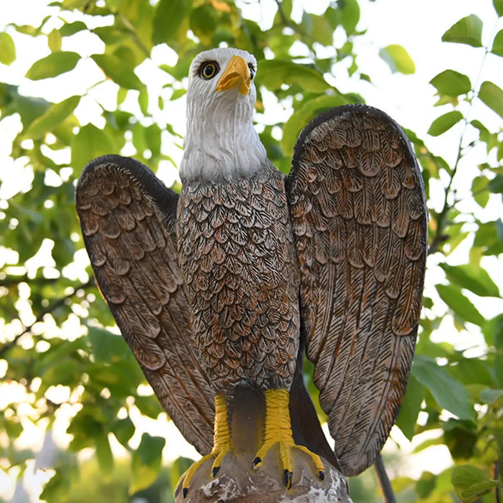 Señuelo disuasorio de aves, estatua de patio, decoración de césped, naturaleza Enemy para