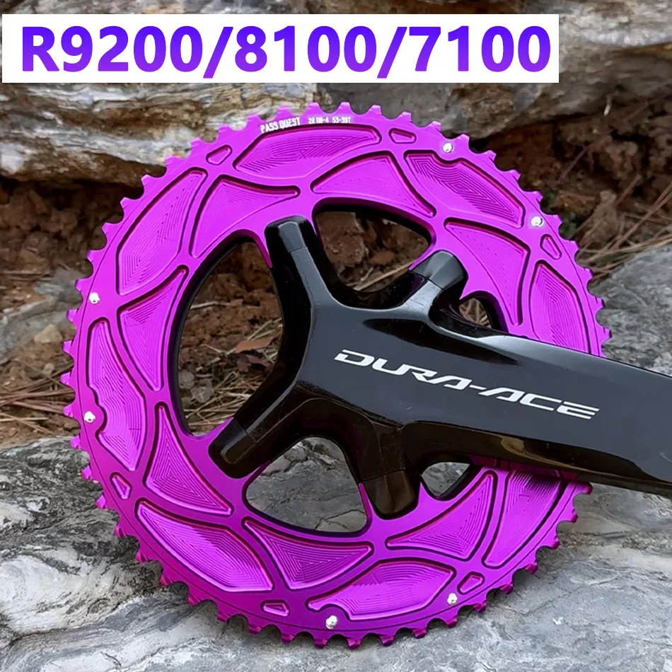 PASS QUEST 110 BCD 4 BOLT Chainring for Shimano 105 R7100 Ultegra R8100 Dura Ace 9200 110bcd Road Bike aero double chain ring