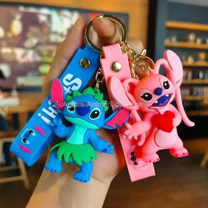 Anime Disney Keychain Mickey Mouse Minnie Toy Story Keyring Ornament Cartoon kawaii Key Chain Car Pendant Kids Toys Gifts