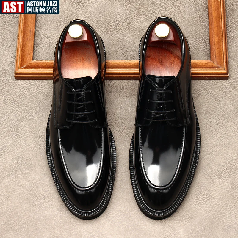 

Patent Leather Mens Oxfords Formal Shoes Luxury Handmade Quality Genuine Leather 2024 Designer British Style Wedding Shoes Man