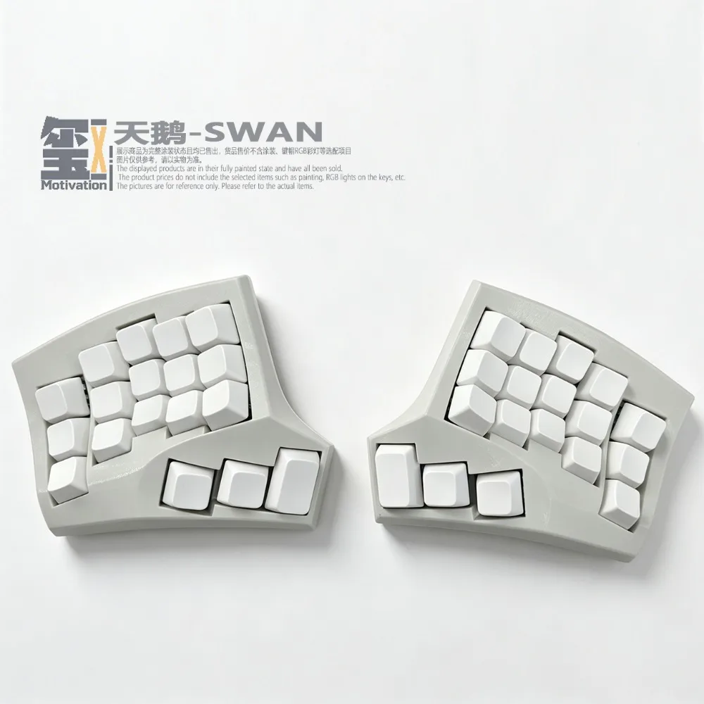 Cygnus Split Keyboard Kit 3x5/3x6/4x6 Bluetooth Wired Wireless Dual-mode Hot-swap ZMK Swan Mechanical Keyboard Game Accessories