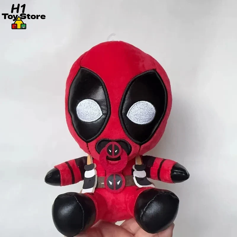 

New Chibi Deadpool Plush Toy Cute Marvel Anti-Hero Stuffed Doll Funny Stress Relief Companion & Gift