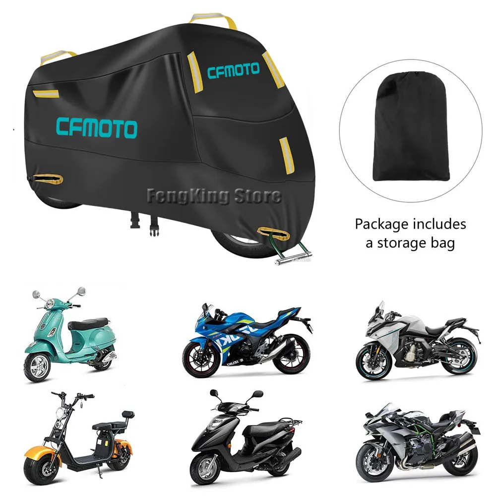 

For CFMOTO CF650 400NK 250NK 400GT 450MT 650MT Motorcycle Cover UV Protective Dustproof Snowproof Outdoors Rain Waterproof Cover