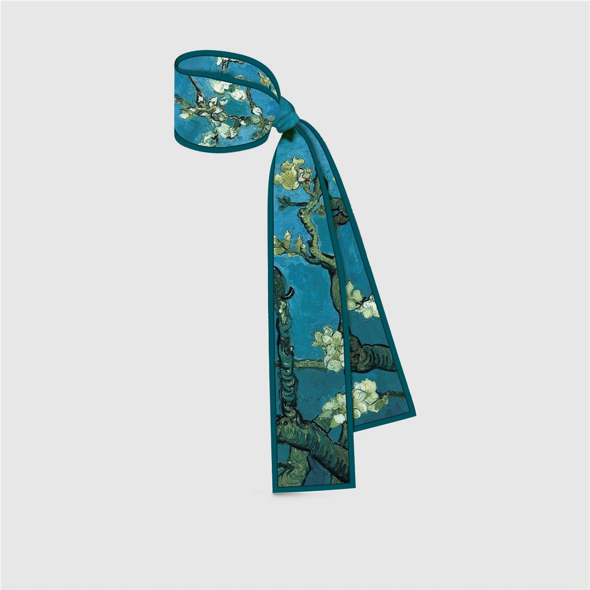 Van Gogh Oil Painting Scarf New Scarf Women Bag Hair Skinny Silk Scarves Design Foulard Neckerchief Headband For Ladies