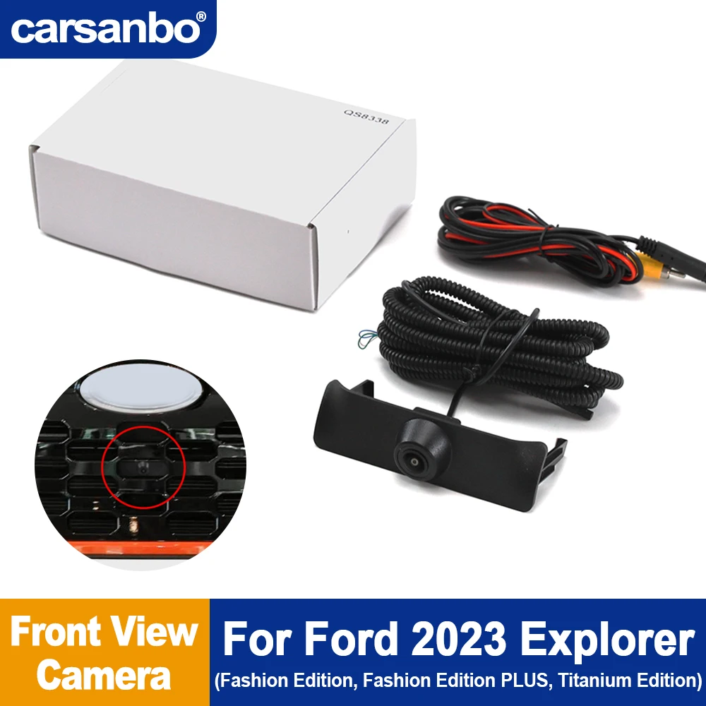 

Carsanbo For Ford 2023 Explorer Front View Camera Car Night Vision Fisheye Vehicle Front View Camera 720P AHD 1080P