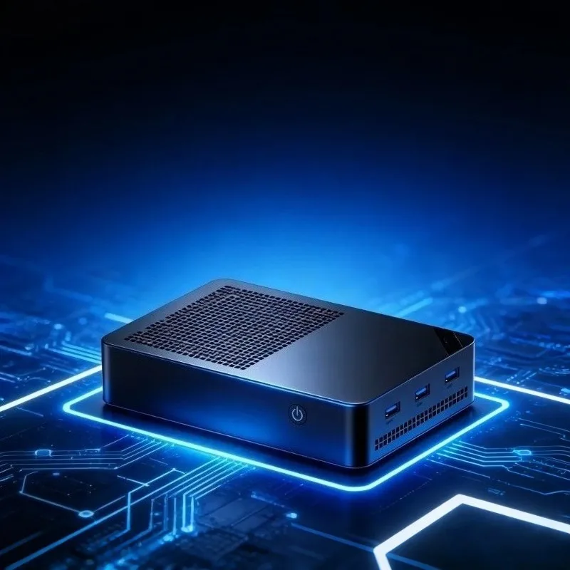 N150 4-Bay NAS Mini PC 4*M.2 NVMe SSD Slots 12GB DDR5 64GB EMMC 2*2.5G LAN I226-V 3x4K UHD Firewall Computer WiFi6