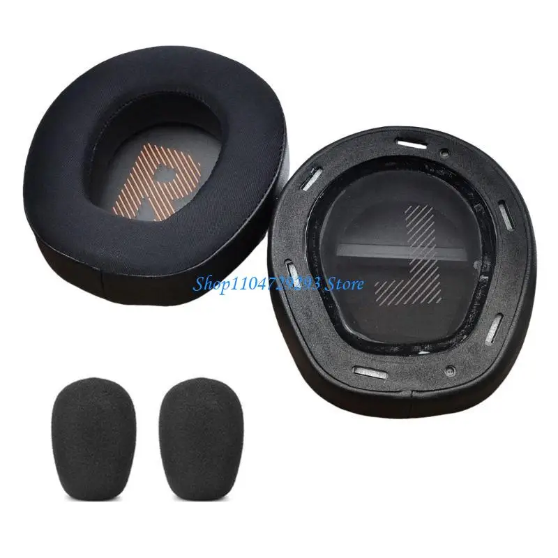 

Y2GD Durability Ear Pads and Mic Windscreens for QuantumQ200 Q300 Headphones Earpads Ear Cover Earmuff for Commuters