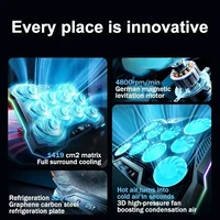 D11 Gaming Laptop Cooler 10 Fans Foldable Adjustable Notebook Stand Heat Dissipation Holder for 12-18'' Cooling Pad W/ RGB Light - Image 2