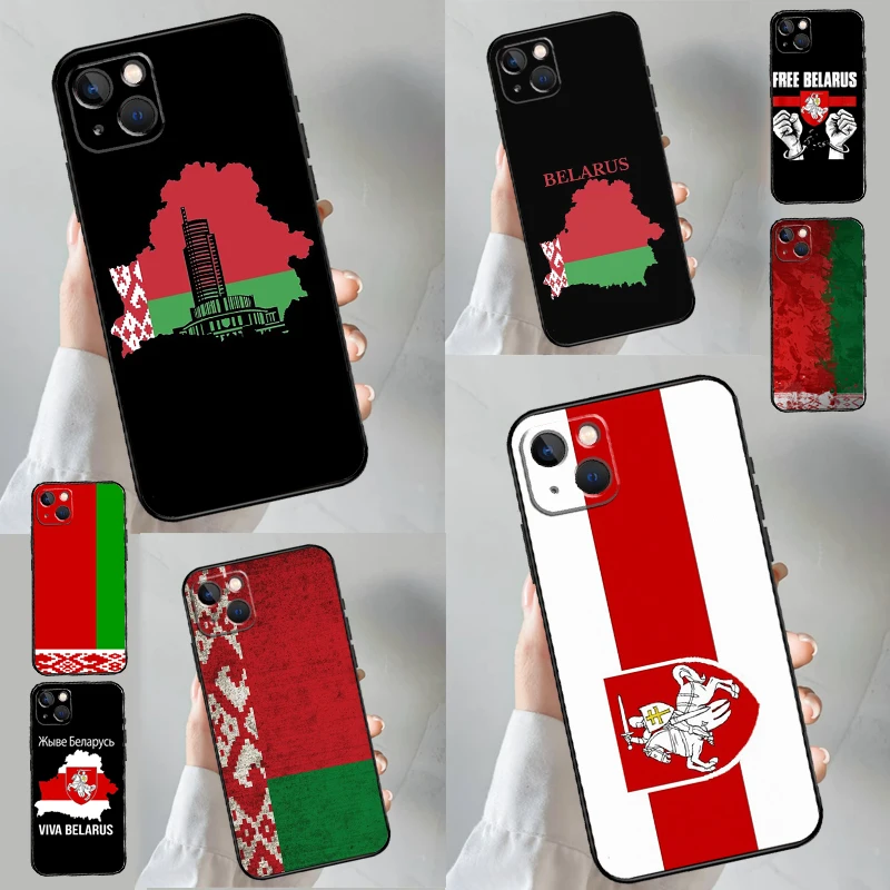 Republic Belarus National Flag Case For iPhone 11 12 13 14 16 15 Pro Max Plus Mini X XR XS Max 7 8 Back Cover