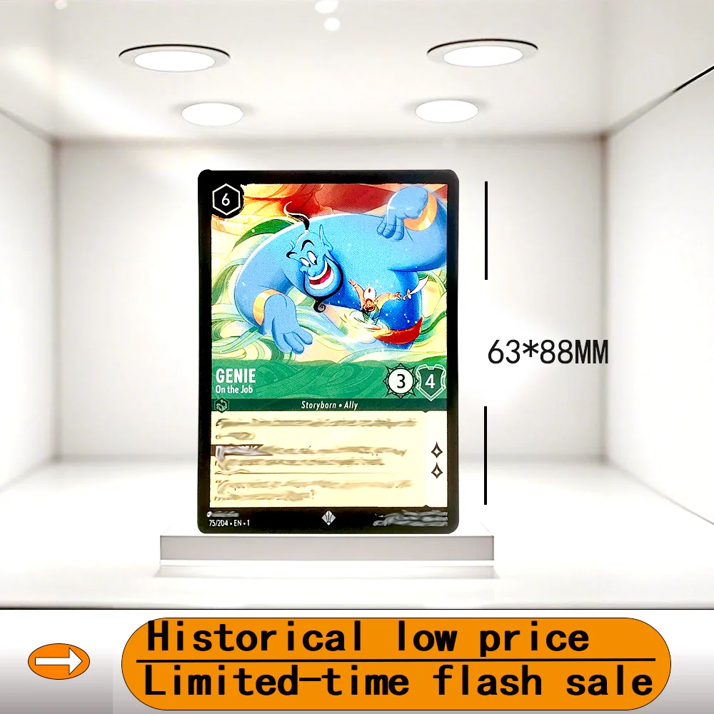 Englishversion Lorcana Proxy Enchant Chapte 1 GENIE,BEAST,KUZCO,MICKEY MOUSE,MALEFICENT,CAPTAIN HOOK,TCG การ์ดเกม