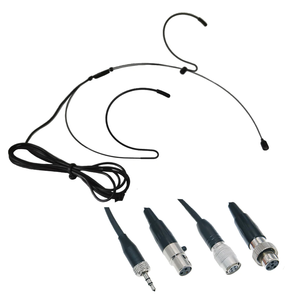 

Black HM300 Head Hanging Headset Microphone For Shure Sennheiser AKG MiPro Audio Technica 3Pin 4pin 3.5mm Jack BodyPack System