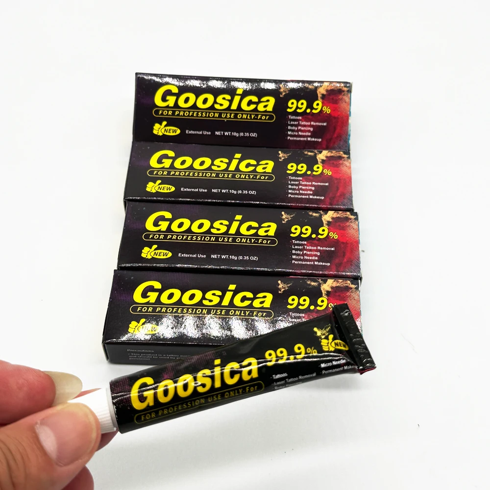 

99.9% New Arrival Original Goosica Tattoo Cream Before Permanent Aftercare Repair Makeup Piercing Eyebrow Lips Liners 10g