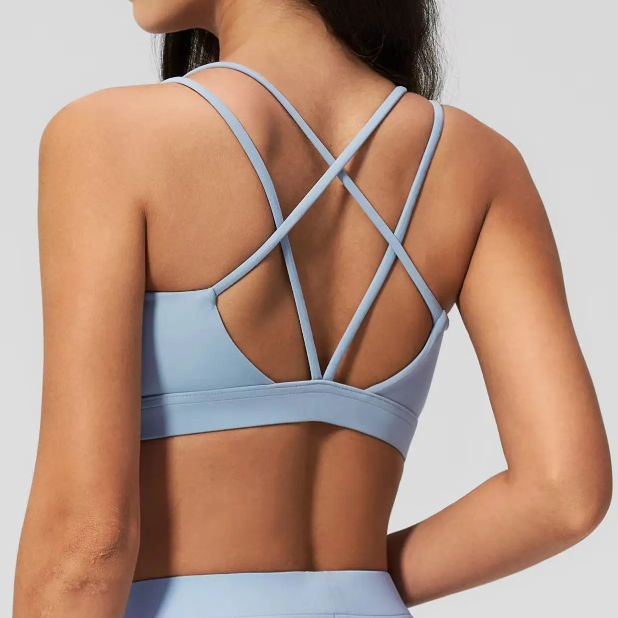 Summer Multi-Strap Cross Back Yoga Bra Women's U-Shaped Pilates Fitness Sports Bra Sexy Yoga Shock-absorbing Sports bra Female