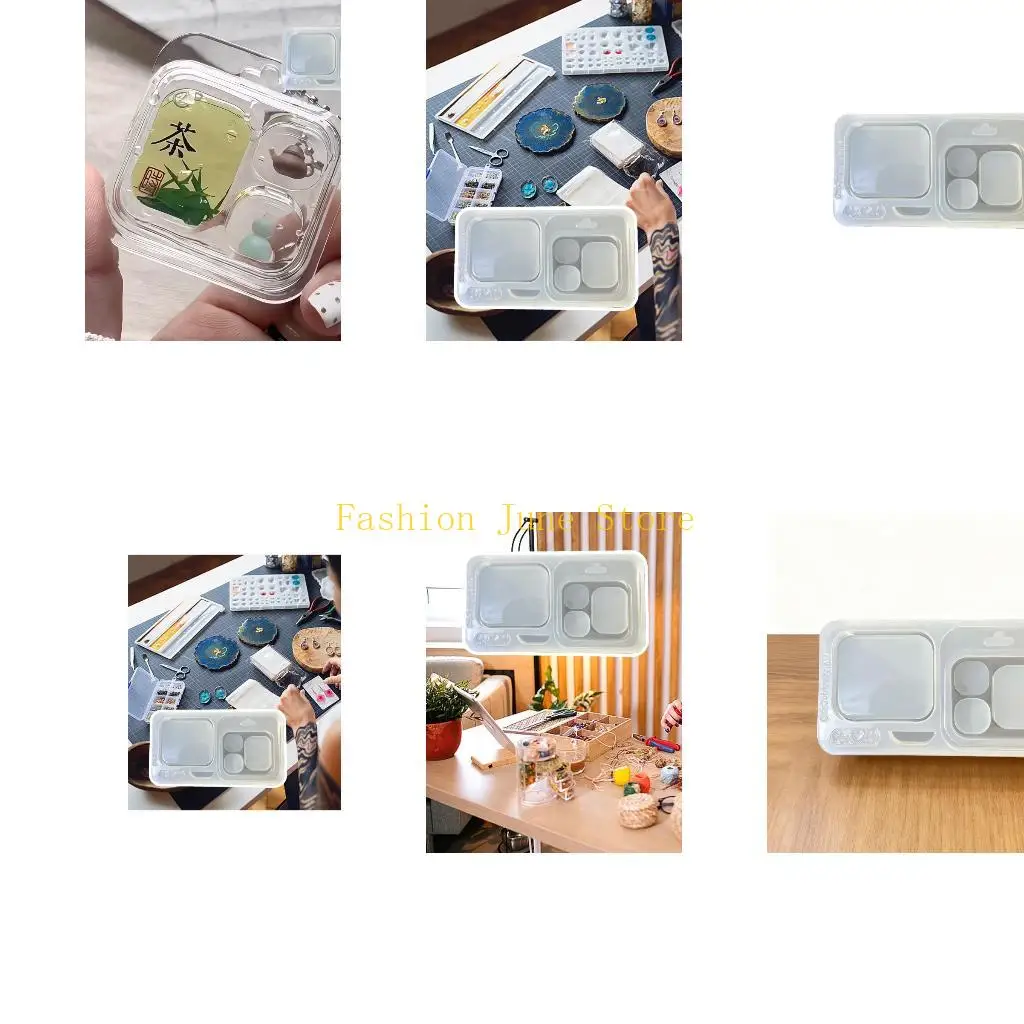 

N5KA Silicone Box Mould Three Holes For Various Handmade Applications