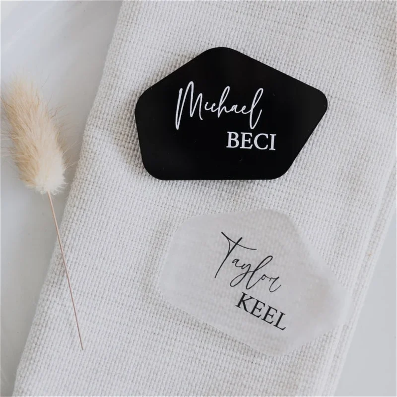 

Acrylic Wedding Place Cards Table Placement Setting Sign Name Tag Wedding Seating Card Event Table Decor Guest Escort Name Plate