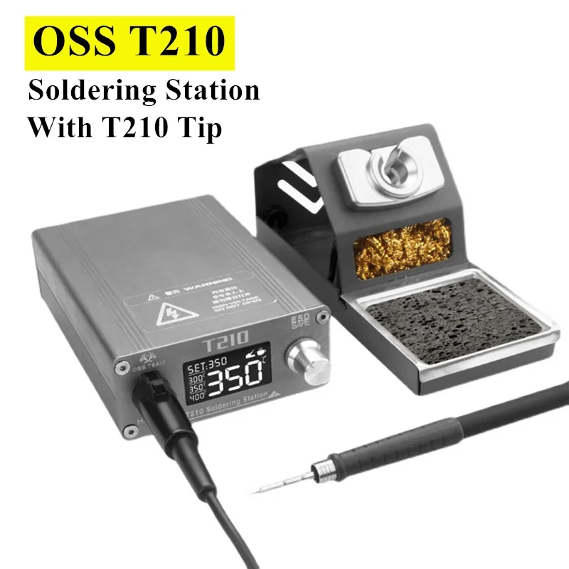 OSS T210 Soldering Station 75W Welding Station With Soldering Iron Tip 2S Heating  Solder Paste For PCB Repair Welding Tool