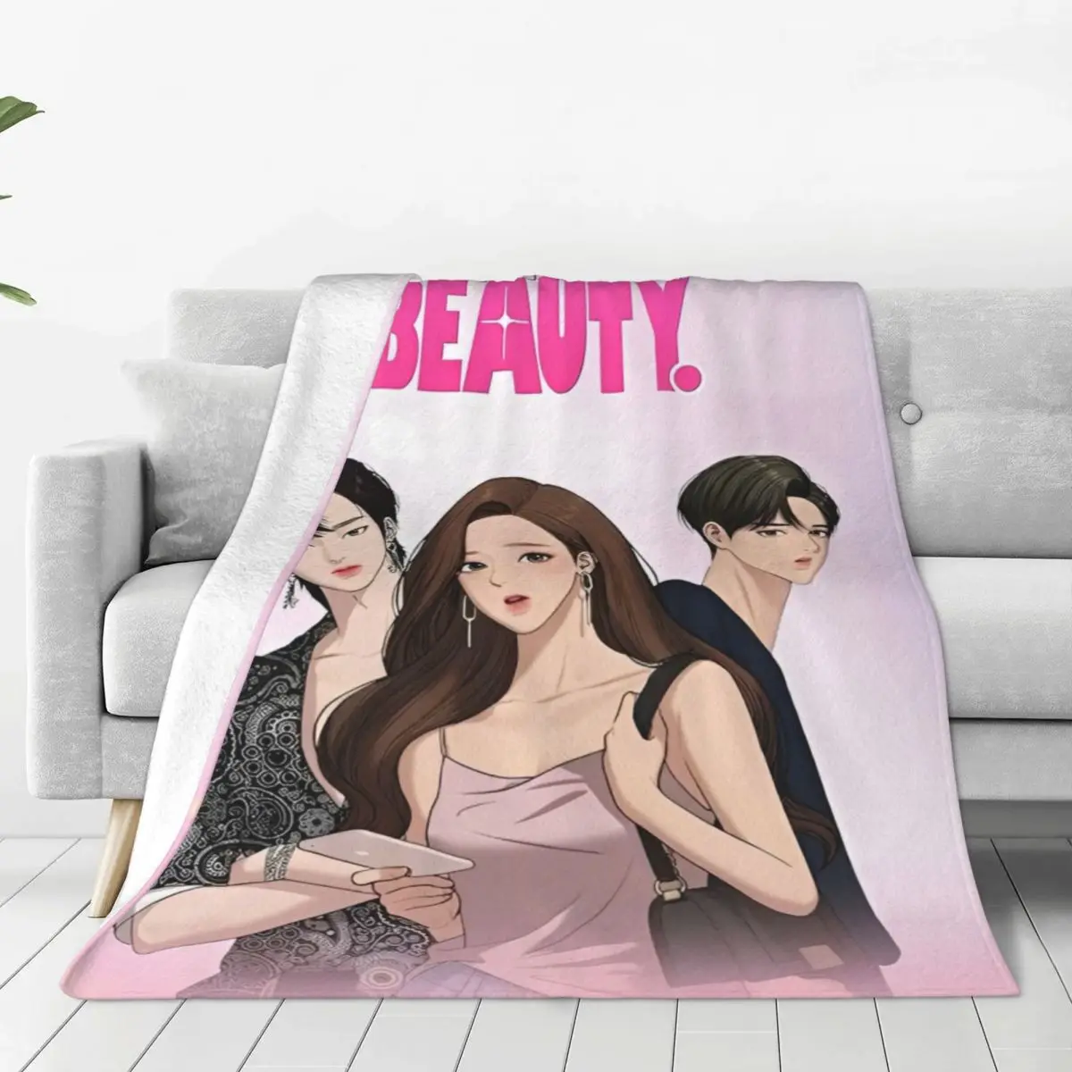 True Beauty Series Hwang In Youp Cha EunWoo Flannel Blanket Star Art Warm Throw Blanket for Home Decor Bedspread Sofa Bed Cover