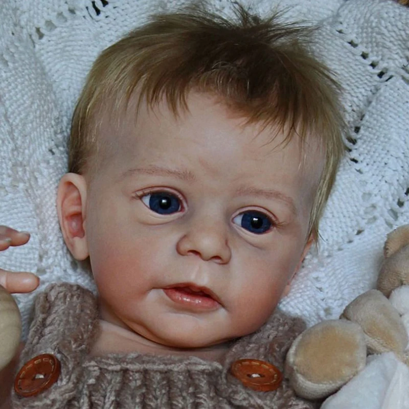 19inch Reborn Doll Kit Mika Cute Baby Lifelike Real Soft Touch Blank Doll Kit Drop Shipping