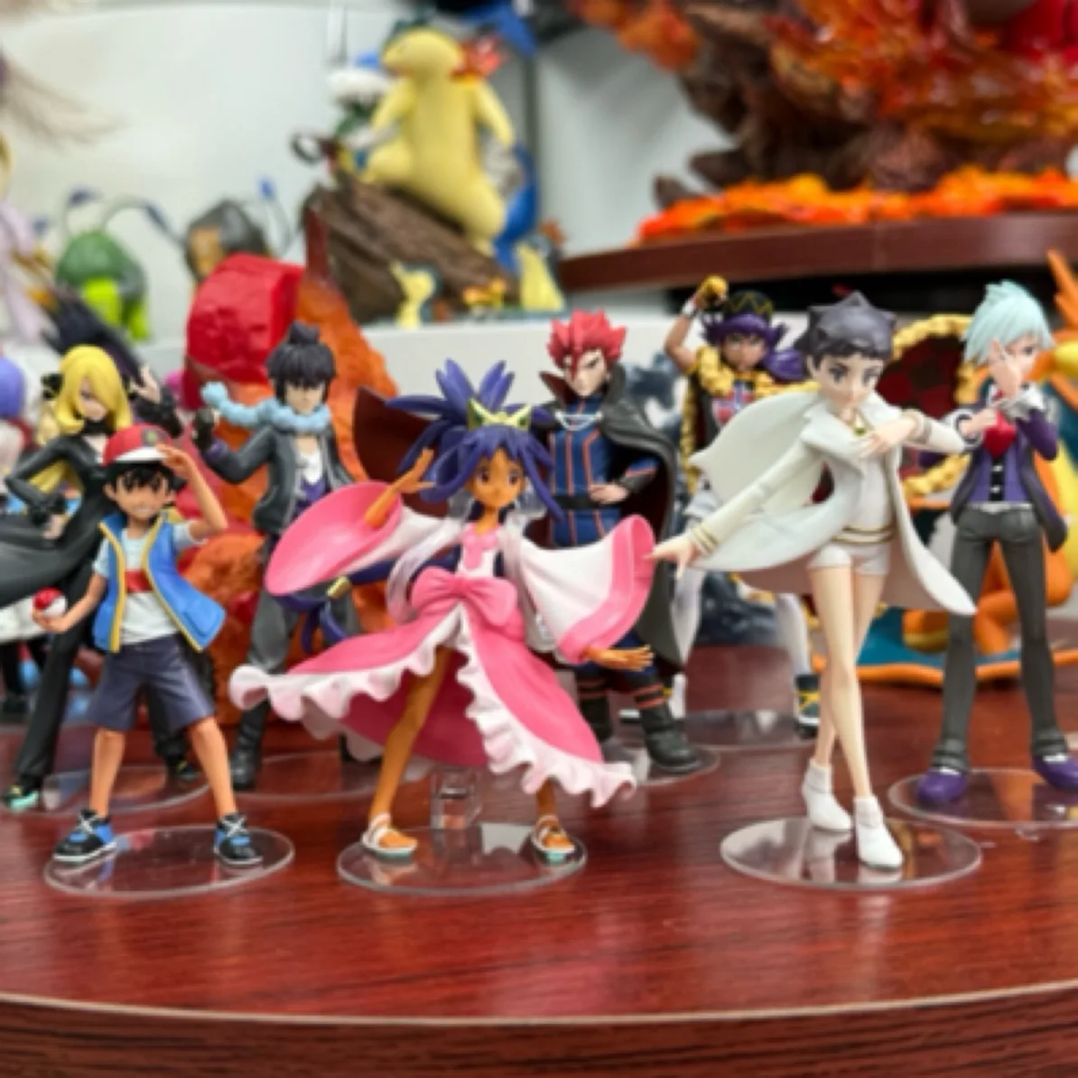 Nuevo 8 Uds Anime PokéMon figura Ash Ketchum figuras de acción Iris estatuilla muñeca de Pvc decoración de escritorio estatua colección modelo juguete regalos