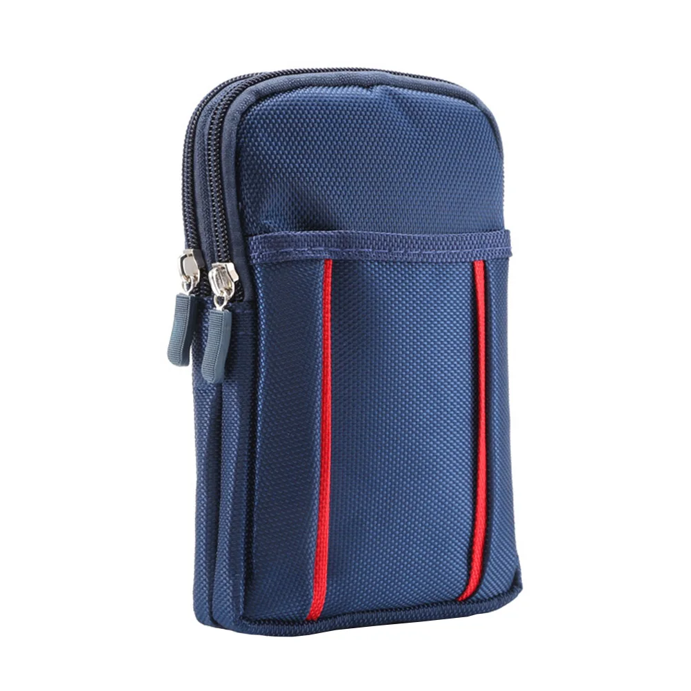 

Double Zippered Pouch Premium Nylon Wear Resistant Durable Comfortable Capacity Keys Cards Change Hiking Cycling Outdoor Sports