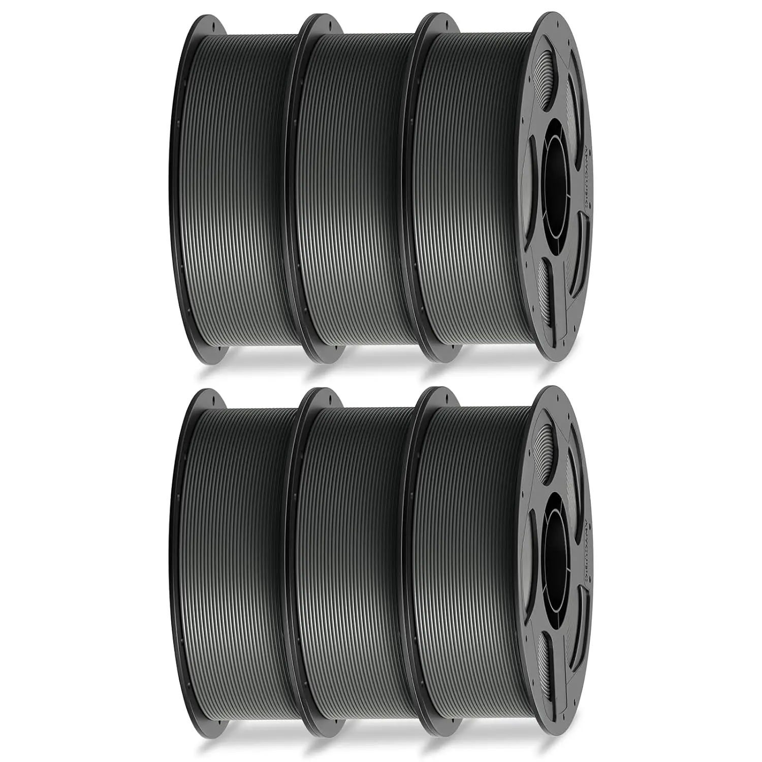 

High-Speed 3D Printer Filament 1.75mm Bundle, Rapid PLA with Precision +/-0.02mm, 6-Pack Grey