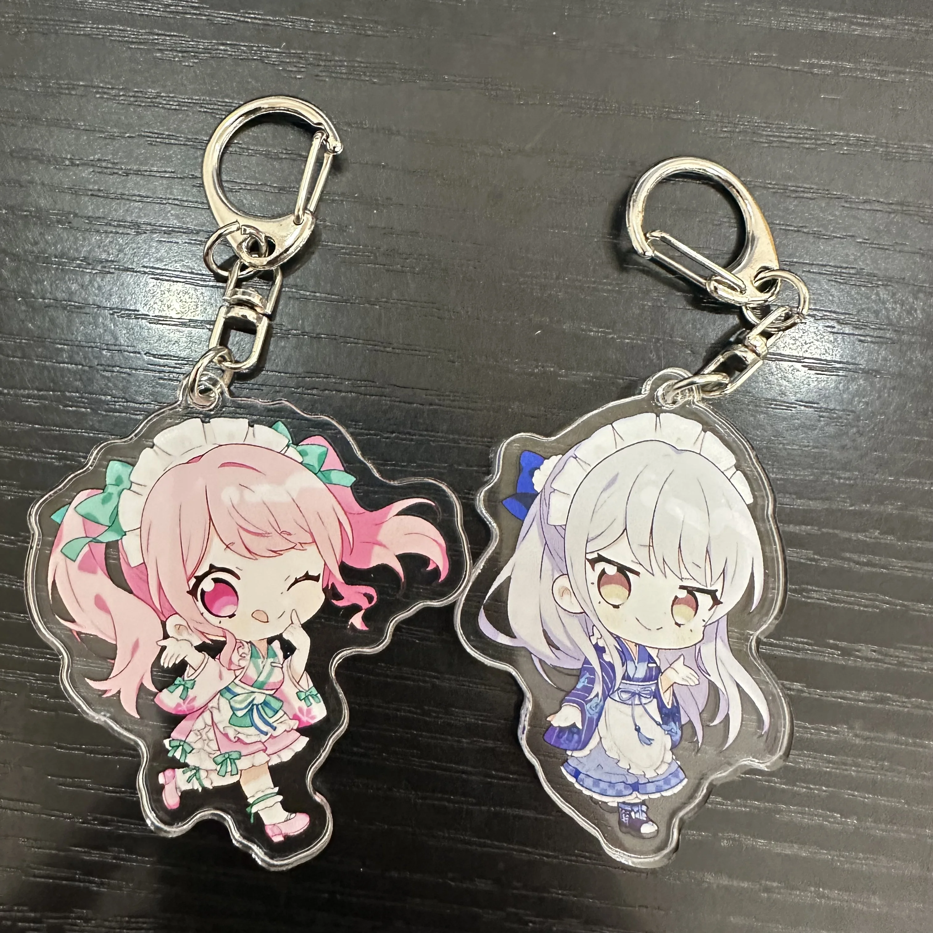 Cute Cartoon Anime BanG Dream! Figures Toyama Kasumi Hanazono Tae Cosplay Acrylic Keychains Bag Accessories Keyring Fans Gifts