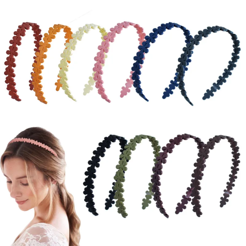 

Colorful matte acrylic flower headband, sweet fresh and versatile, wash your face, press hair, crushed hairclip headband