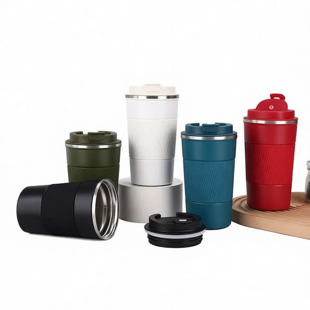Professional Thermal Travel Mug Stainless Steel Vacuum Cup With Leather Exterior Portable Coffee Tumbler For Office Work