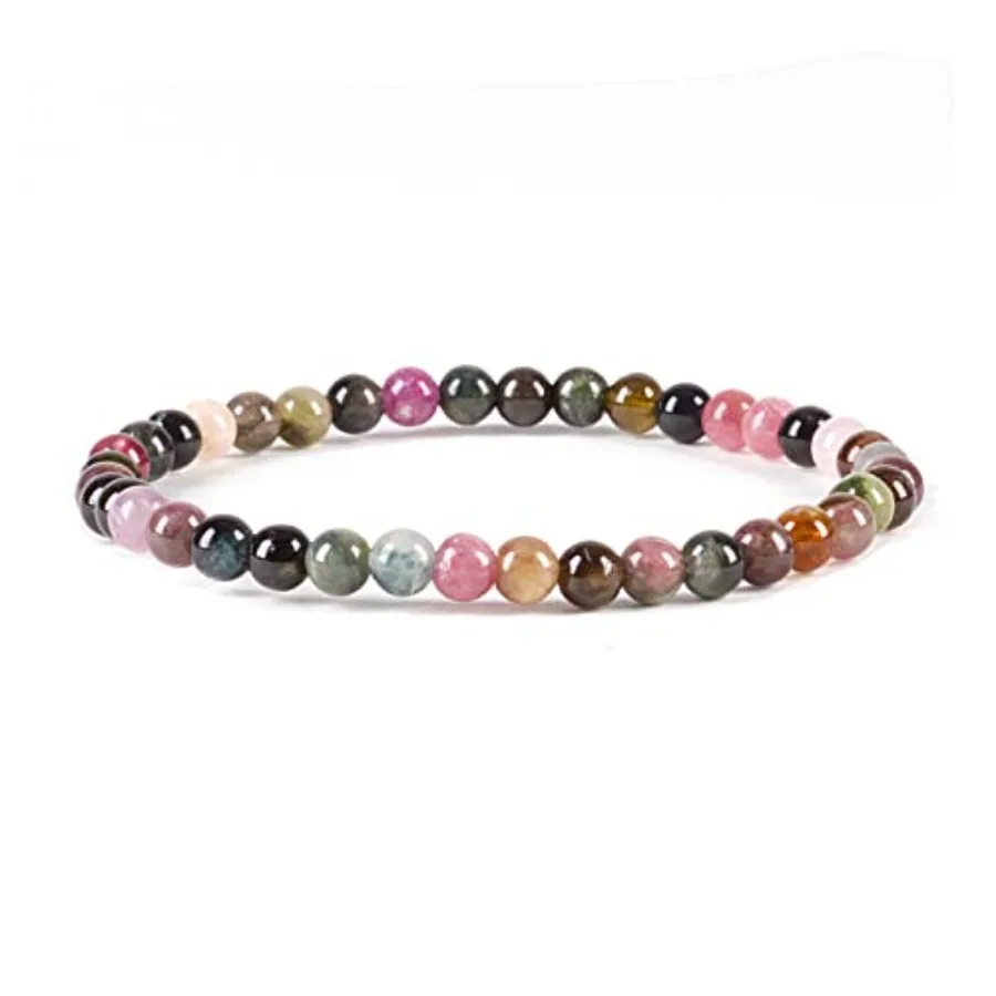 

Cherry Tree Collection - Small, Medium, Large Sizes - Gemstone Beaded Bracelets For Women and Men - 4mm Round Beads