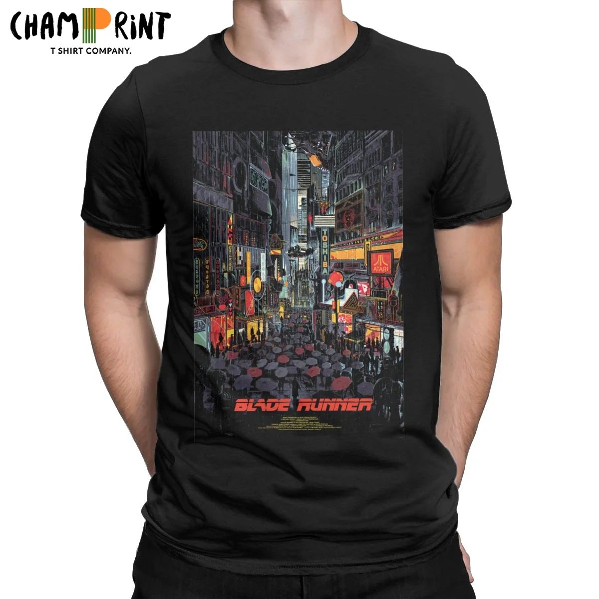 Blade Runner T Shirt for Men 100% Cotton Vintage T-Shirt Round Collar Classic Film Tee Shirt Short Sleeve Clothing Birthday Gift